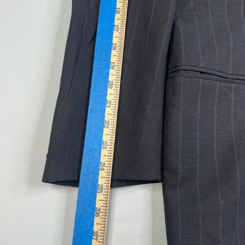 Canali Blazer Mens 54 (US44) Charcoal Grey Loro Piana Wool Pinstripe Suit Jacket